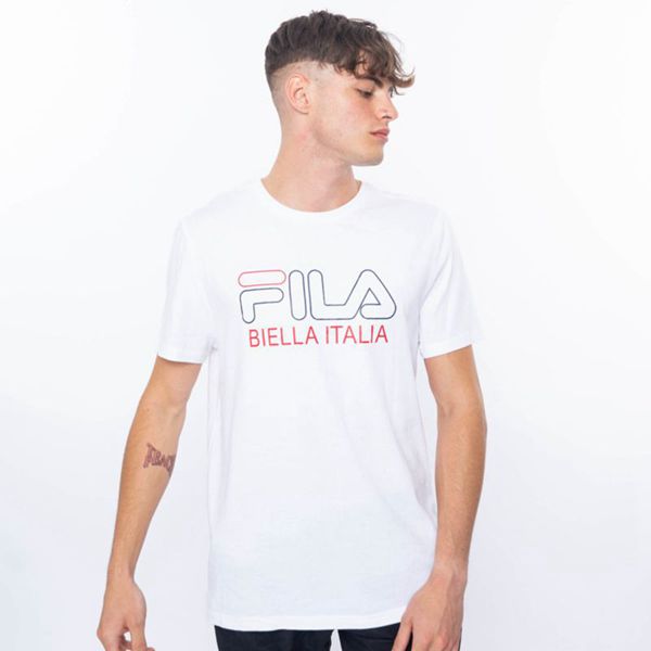 Camisetas Manga Corta Fila Hombre Blancas - Biella - España 753409POU